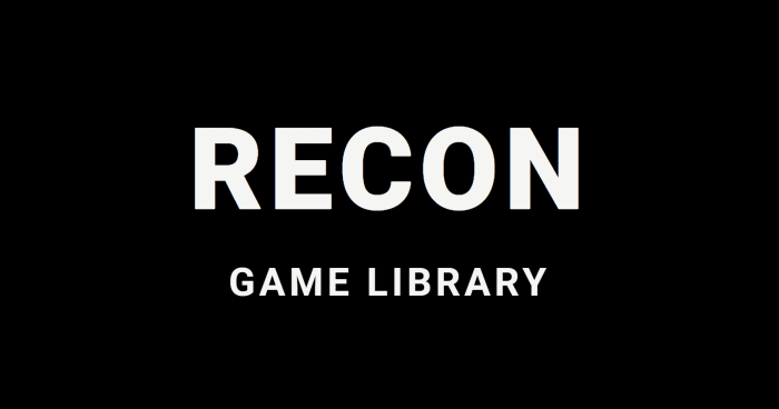 image card for recon game library project